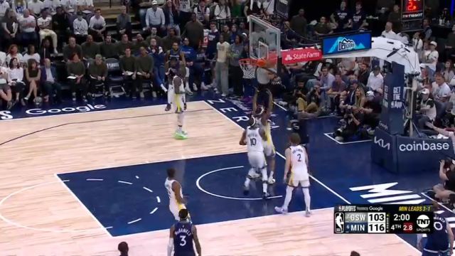 【2025年05月15日】NBA西部半决赛G5：勇士vs森林狼G5第4节英文原声录像回放