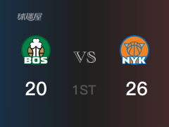 首节战罢，尼克斯26-20领先凯尔特人