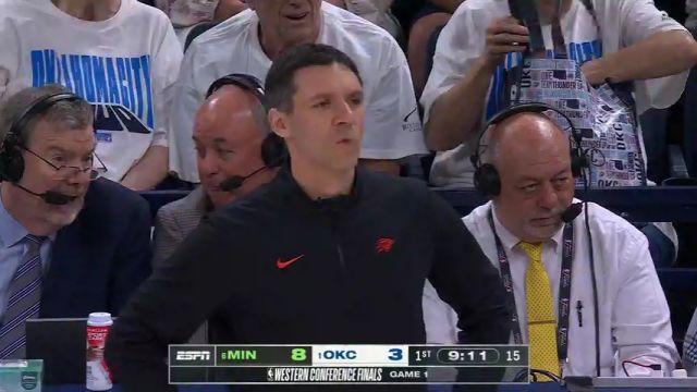 【2025年05月21日】NBA常规赛：森林狼vs雷霆G1第1节英文原声录像回放