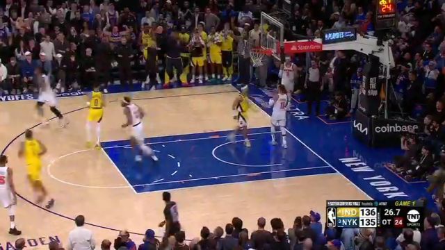 【2025年05月22日】NBA东部决赛G1：步行者vs尼克斯加时赛英文原声录像回放