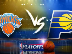 NBA季后赛尼克斯vs步行者半场战报 布伦森上半场独得18分率队69-62领先！