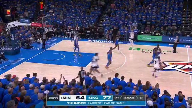 【2025年05月23日】NBA季后赛：森林狼vs雷霆第3节中文解说录像回放