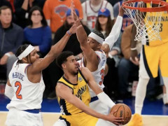  NBA录像全场回放东决：步行者vs尼克斯G2（5.24）西亚卡姆大爆发砍下39分 