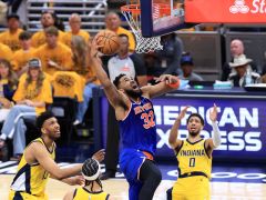  NBA东决战报：尼克斯20分逆转步行者总分1-2 唐斯末节20分布伦森决胜两罚 