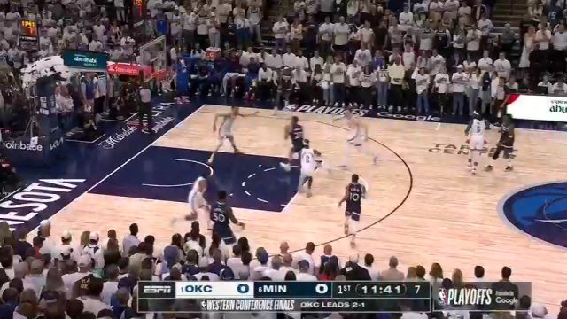 【2025年05月27日】NBA季后赛西部决赛G4：雷霆vs森林狼第1节中文解说录像回放