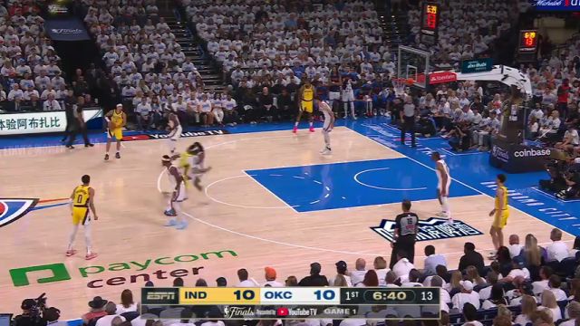 【2025年06月06日】NBA总决赛G1:步行者vs雷霆第1节英文原声录像回放