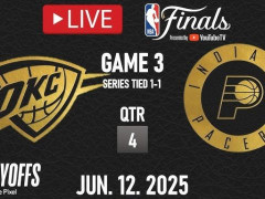  NBA总决赛步行者vs雷霆 首发成员雷霆半场17次罚球而步行者半场仅获得6次罚球 