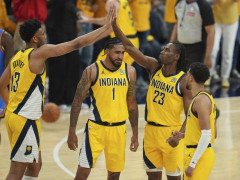 NBA总决赛至今替补球员得分榜上，步行者球员占据前三名，托平替补得77分排名第一