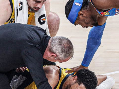  NBA总决赛G7：现场记者报道 哈利伯顿仍在更衣室里关注着比赛情况 
