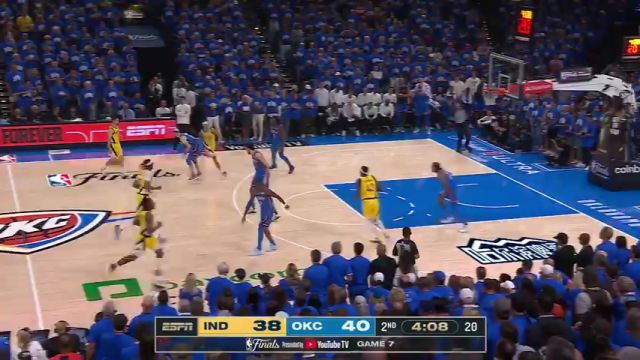 【2025年06月23日】NBA总决赛G7:步行者vs雷霆第2节英文原声录像回放
