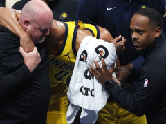 NBA录像全场回放总决赛：步行者VS雷霆G7（6.23）哈利伯顿伤退