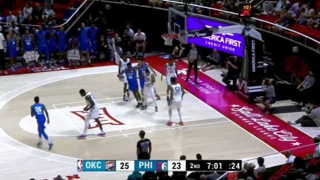 【2025年07月08日 雷霆vs76人集锦】丝滑无比！戈特曼个人单打急停中投手拿把掐