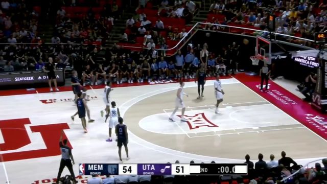 【2025年07月08日 灰熊vs爵士集锦】灰熊111-112爵士 杰克逊压哨球踩线灰熊丧失绝平机会告负