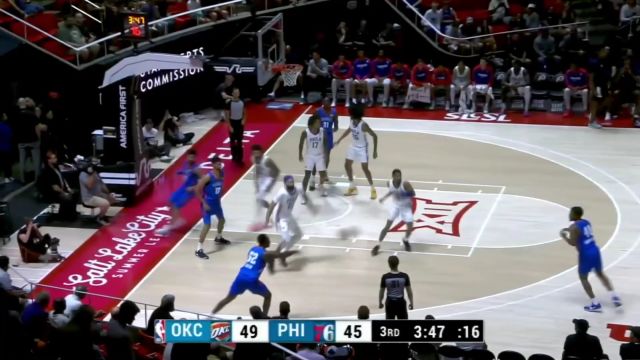 【2025年07月08日 雷霆vs76人集锦】持续扩大分差！奥斯汀传球扬布拉德外线三分接球就投