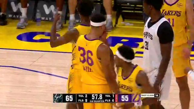 【2025年07月09日】NBA夏季联赛：湖人vs马刺第3节英文原声录像回放