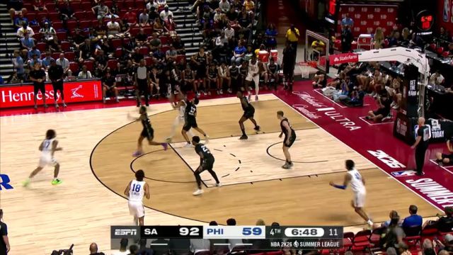 【2025年07月11日】NBA夏季联赛：马刺vs76人第4节英文原声录像回放
