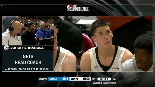 【2025年07月11日】NBA夏季联赛：雷霆vs篮网英文原声全场录像回放