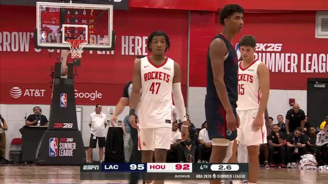 【2025年07月12日】NBA夏季聯(lián)賽：快船vs火箭第4節(jié)中文解說錄像回放