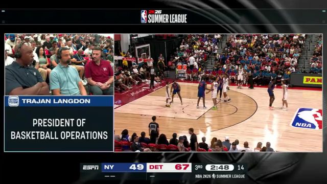 【2025年07月12日】NBA夏季聯(lián)賽:尼克斯vs活塞第3節(jié)英文原聲錄像回放