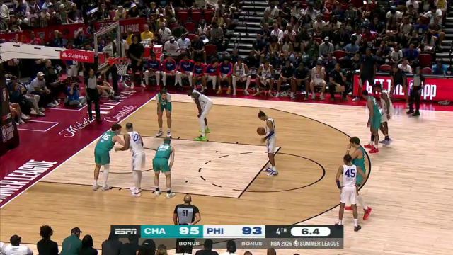 【2025年07月13日】NBA夏季聯(lián)賽：黃蜂vs76人第4節(jié)英文原聲錄像回放