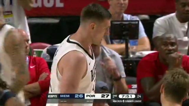 【2025年07月13日】NBA夏季聯(lián)賽：灰熊vs開拓者第2節(jié)英文原聲錄像回放