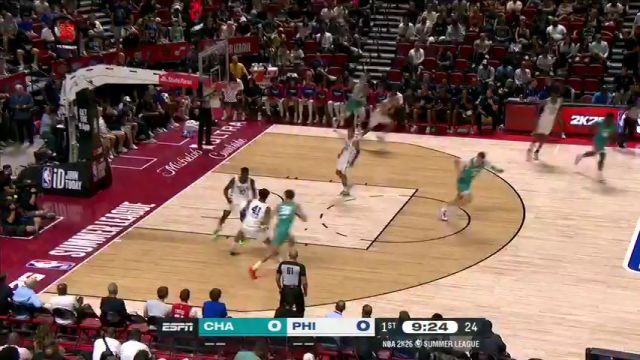 【2025年07月13日】NBA夏季聯(lián)賽：黃蜂vs76人第1節(jié)英文原聲錄像回放