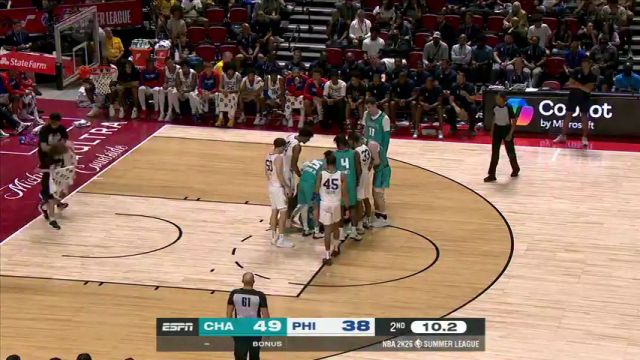 【2025年07月13日】NBA夏季聯(lián)賽：黃蜂vs76人第2節(jié)英文原聲錄像回放