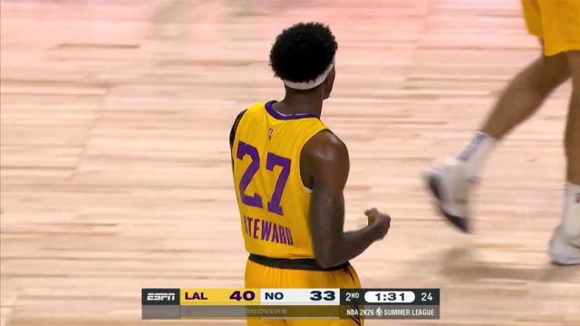 【2025年07月13日】NBA夏季聯(lián)賽：湖人vs鵜鶘第2節(jié)英文原聲錄像回放