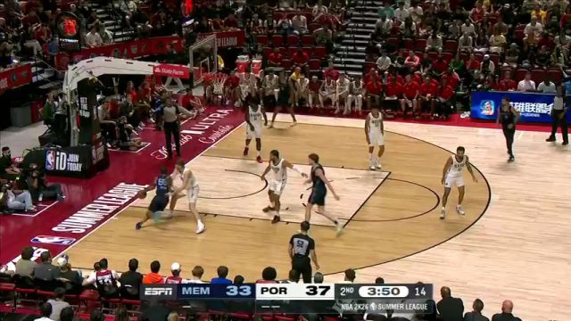 【2025年07月13日】NBA夏季联赛：灰熊vs开拓者第2节中文解说录像回放