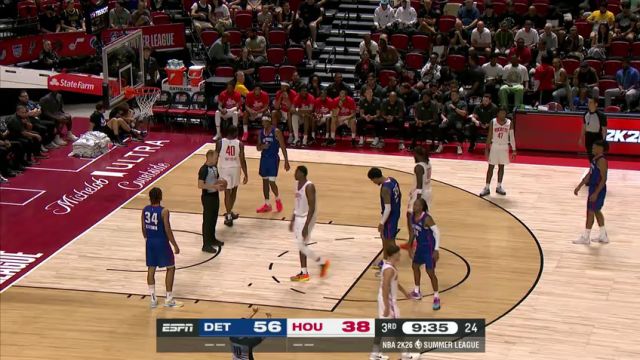 【2025年07月14日】NBA夏季联赛：活塞vs火箭第3节英文原声录像回放
