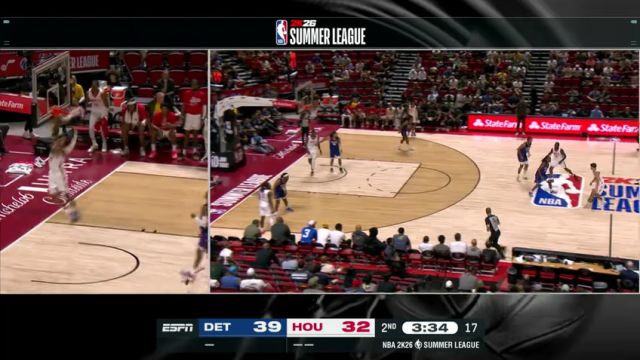 【2025年07月14日】NBA夏季聯(lián)賽：活塞vs火箭第2節(jié)英文原聲錄像回放