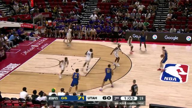 【2025年07月14日】NBA夏季联赛：勇士vs爵士英文原声全场录像回放