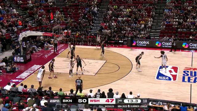 【2025年07月14日】NBA夏季聯(lián)賽：籃網(wǎng)vs奇才第2節(jié)英文原聲錄像回放