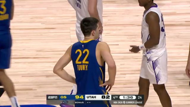 【2025年07月14日】NBA夏季联赛：勇士vs爵士第4节英文原声录像回放