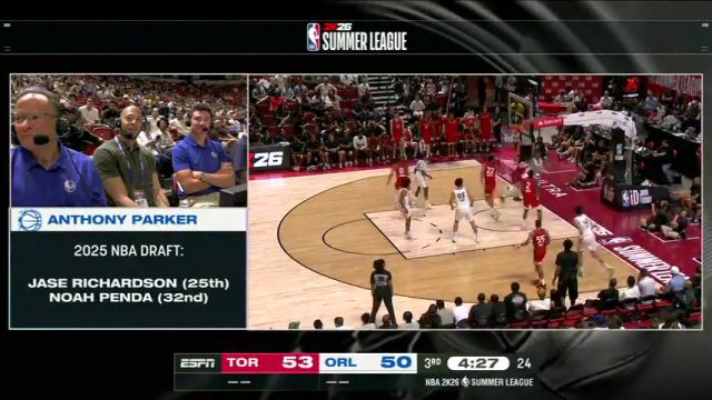 【2025年07月14日】NBA夏季联赛：猛龙vs魔术第3节中文解说录像回放