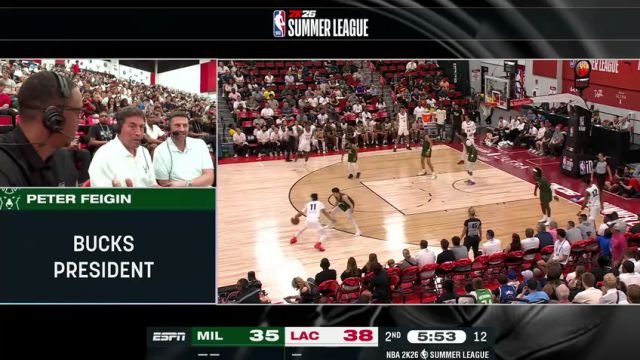 【2025年07月14日】NBA夏季聯(lián)賽：雄鹿vs快船第2節(jié)英文原聲錄像回放