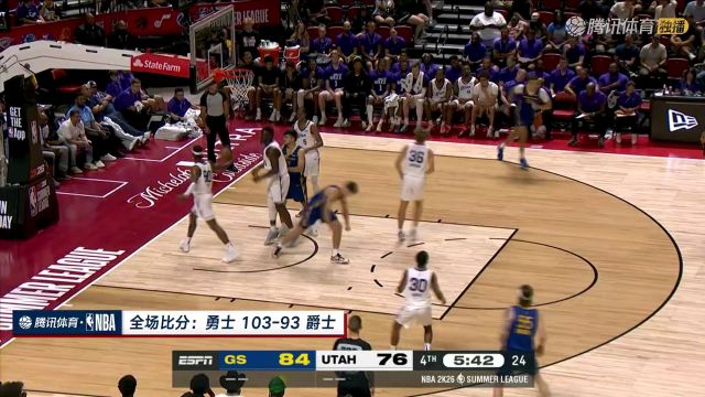 【2025年07月14日】2025/26賽季NBA夏季聯(lián)賽：勇士 VS 爵士 全場(chǎng)錄像回放