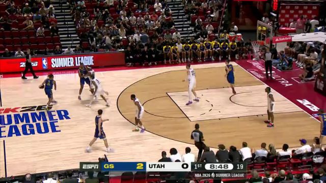 【2025年07月14日】NBA夏季聯(lián)賽：勇士vs爵士第1節(jié)中文解說錄像回放