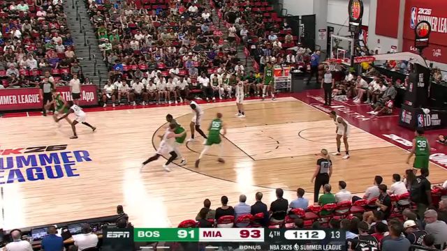 【2025年07月15日】NBA夏季联赛：凯尔特人vs热火第4节英文原声录像回放