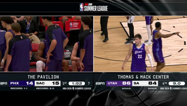 【2025年07月15日】NBA夏季联赛：太阳vs国王英文原声全场录像回放