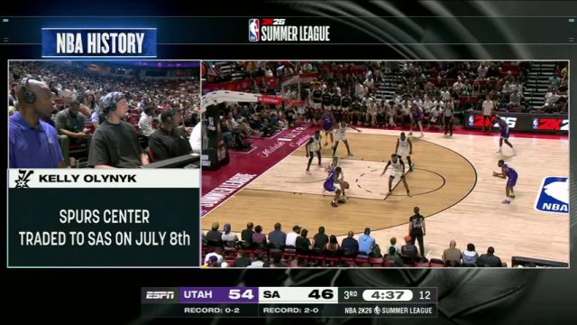 【2025年07月15日】NBA夏季联赛：爵士vs马刺第3节中文解说录像回放