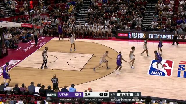 【2025年07月15日】NBA夏季联赛：爵士vs马刺英文原声全场录像回放