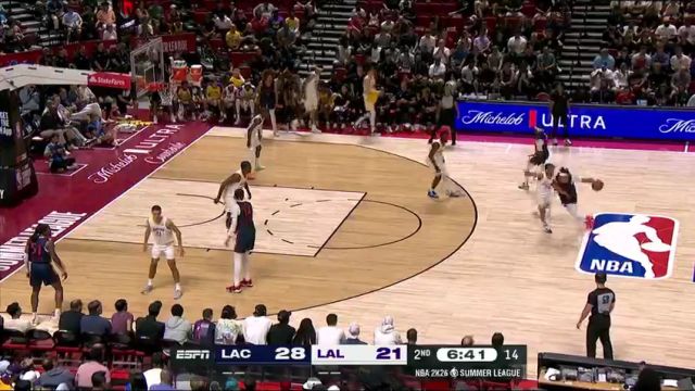 【2025年07月15日】 NBA夏季联赛：快船vs湖人英文原声全场录像回放
