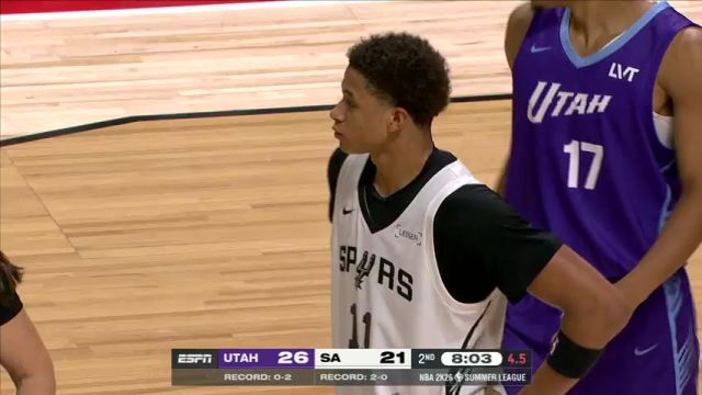 【2025年07月15日】NBA夏季联赛：爵士vs马刺第2节中文解说录像回放