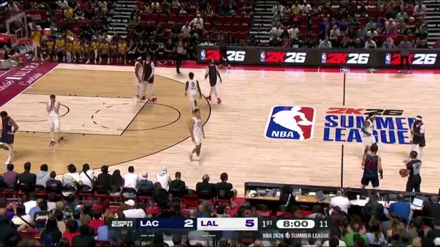 【2025年07月15日】 NBA夏季联赛:快船vs湖人第1节英文原声录像回放