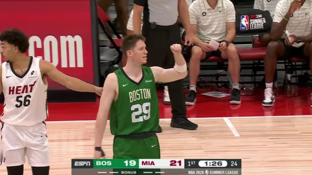 【2025年07月15日】NBA夏季聯(lián)賽：凱爾特人vs熱火第1節(jié)英文原聲錄像回放