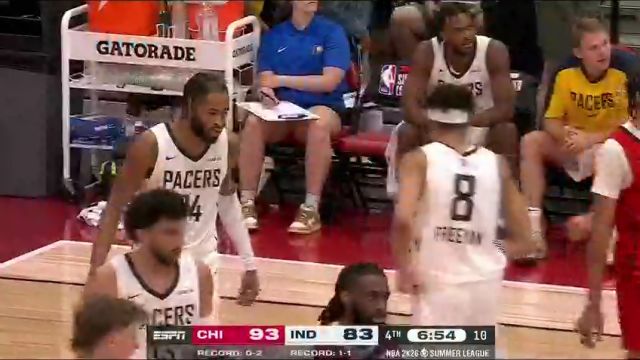【2025年07月15日】NBA夏季联赛：公牛vs步行者第4节英文原声录像回放