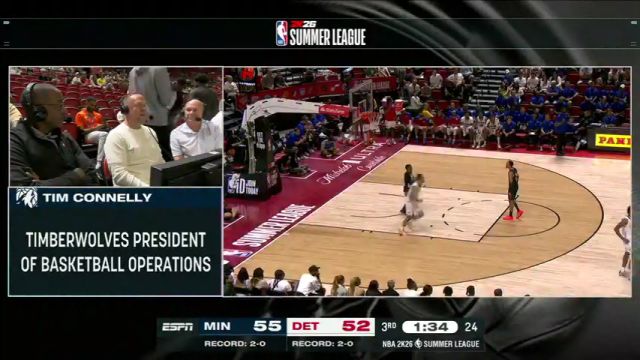 【2025年07月16日】NBA夏季联赛：森林狼vs活塞第3节中文解说录像回放
