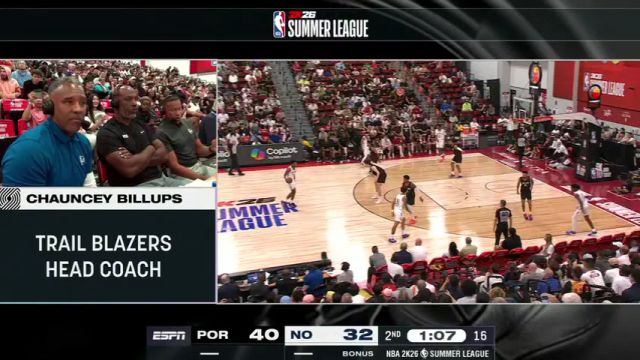【2025年07月16日】NBA夏季联赛：开拓者vs鹈鹕第2节英文原声录像回放