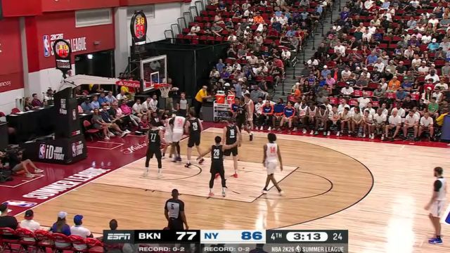 【2025年07月16日】NBA夏季聯(lián)賽：籃網(wǎng)vs尼克斯第4節(jié)英文原聲錄像回放